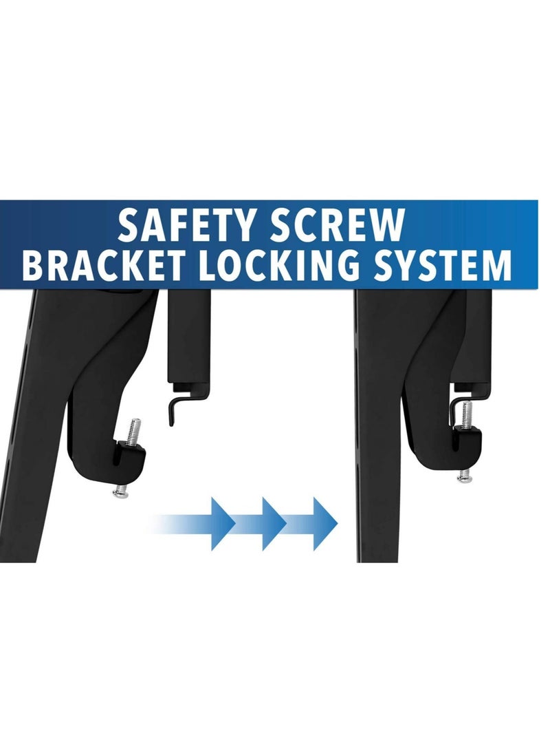 ELTRAZONE TV Wall Mount Bracket for 40-70 inch LCD, LED, or Plasma Flat Screen TV - Super-Strength Load Capacity 220 lbs - 15 Degree Tilt Up & Down, Max VESA 850x450 Free 6 ft HDMI Cable - Image 5