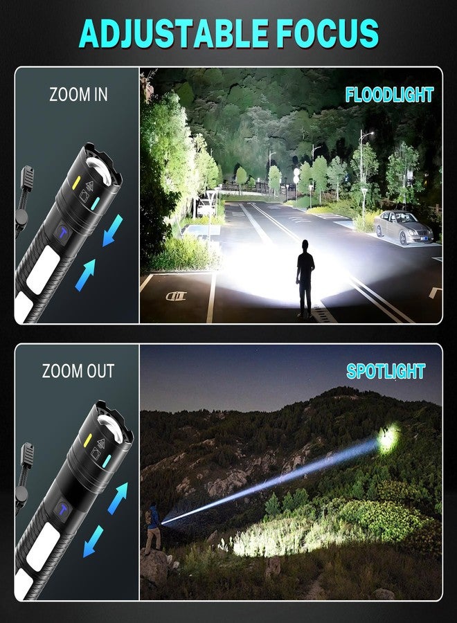 TrixHub Rechargeable Flashlights 990,000 High Lumens, Super Bright Flash Light Long Range 5000ft, 4 Mode with Red LED Flashing Tactical Flashlight, High Powered Flashlight High Beam for Home Emergency Camping - Image 5