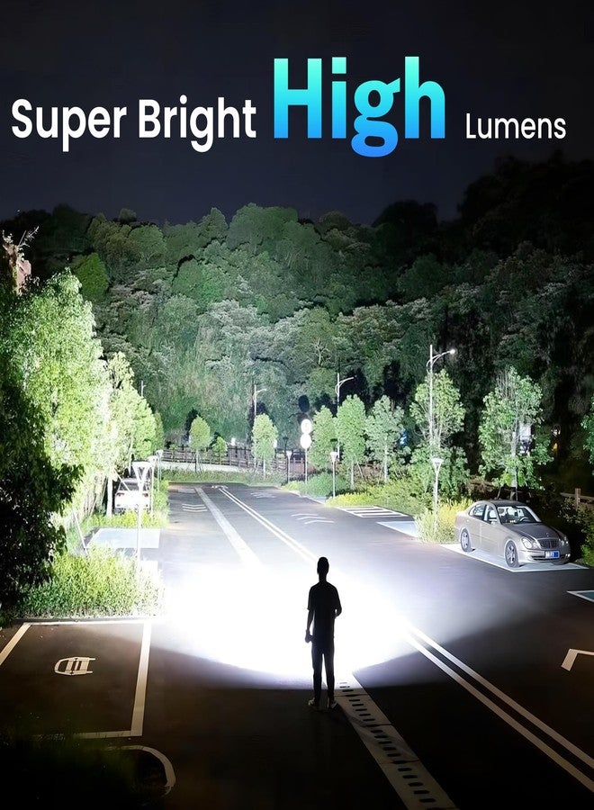 TrixHub Rechargeable Flashlights 990,000 High Lumens, Super Bright Flash Light Long Range 5000ft, 4 Mode with Red LED Flashing Tactical Flashlight, High Powered Flashlight High Beam for Home Emergency Camping - Image 3