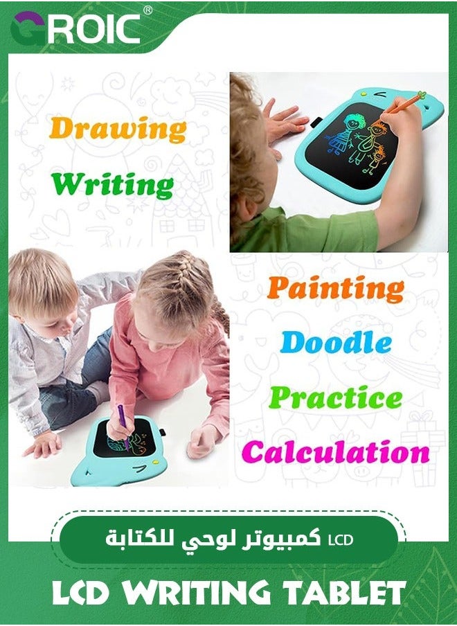 جرويك تابلت بلو باني إل سي دي للكتابة للأطفال مقاس 8.5 بوصة، لوحة رسم ملونة لخربشة الرسم، وسادات إلكترونية قابلة للمسح وإعادة الاستخدام  - Image 3