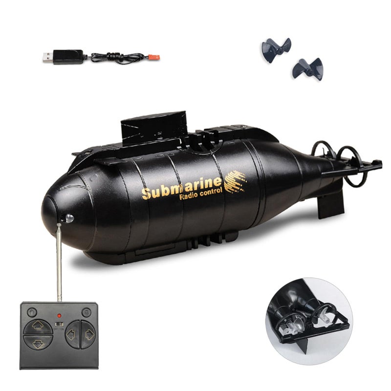 Tsiodot Mini RC Submarine Boat for Kids 6CH Remote Control HighSpeed Waterproof Diving Toy for Pools Lakes Bathtubs Gift for Boys and GirlsBlack - Image 3