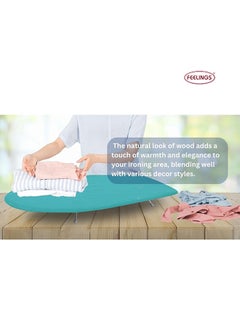 Feelings Medium Density Fibreboard Ironing Board Table Wooden Top Iron Table 76x28x7cm  - Image 4