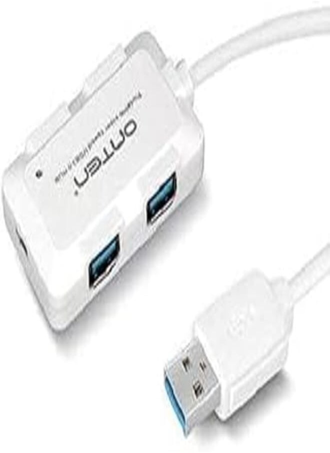 onten Onten Portable Mini USB Hub with LED Lights (3.3ft, 4 Port) 