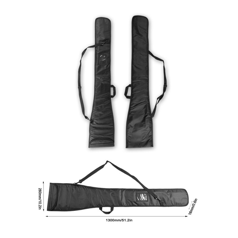 Kayak Paddle Bag: Black Oxford Cloth With Shock-absorbing Pearl Cotton Inner Padding - 2-paddle Capacity Adjustable Straps Paddle Storage Bag for Outdoor Kayaking Canoeing Boat Adventures - Image 2