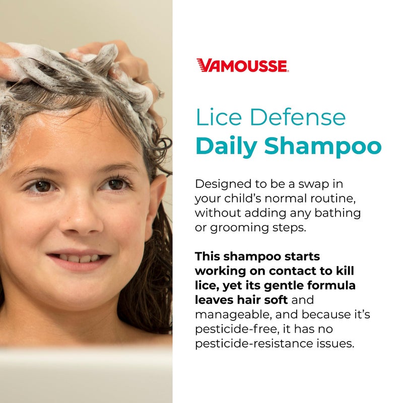 Vamousse Head Lice Defense Daily Shampoo, Use After Exposure or Treatment, Prevents Lice Infestation, No Parabens, Sulfates or Dyes, Family Size, 13.5 Oz - Image 5