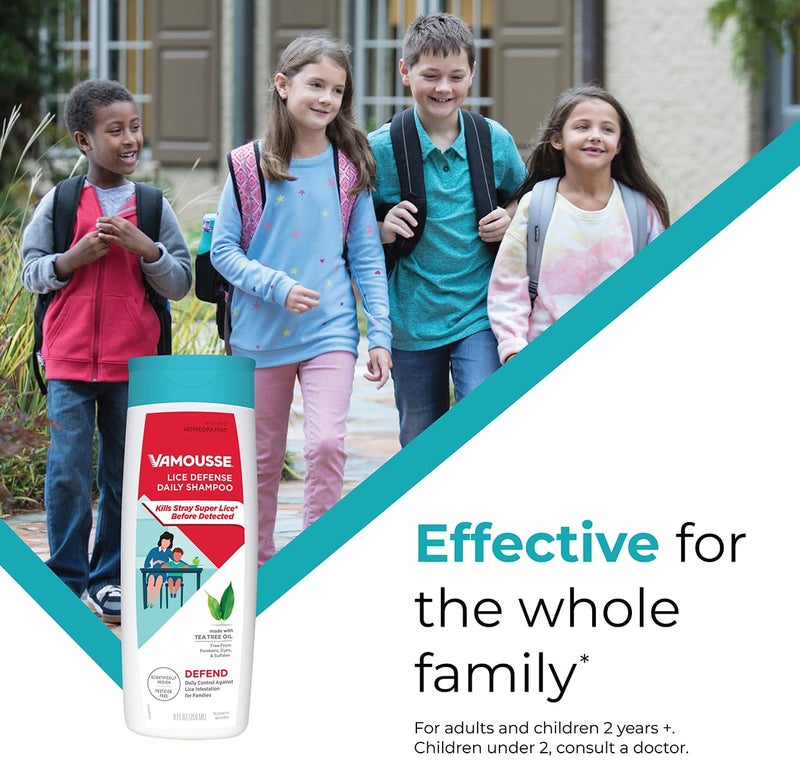 Vamousse Head Lice Defense Daily Shampoo, Use After Exposure or Treatment, Prevents Lice Infestation, No Parabens, Sulfates or Dyes, Family Size, 13.5 Oz - Image 4