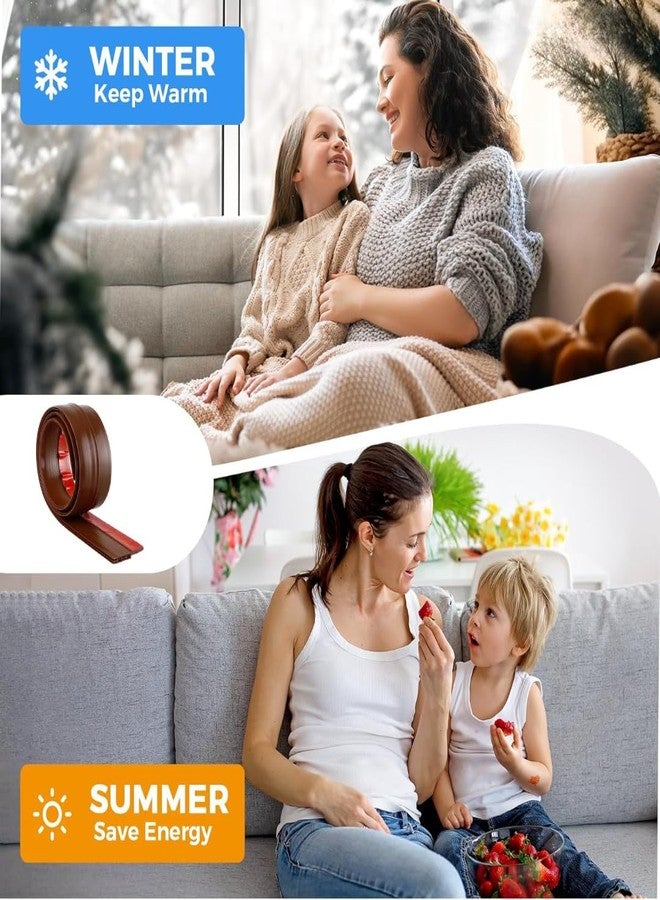 CLICKSY Self Adhesive Silicone Door Bottom Sealing Strip Rubber Soundproof, Waterproof, Dust & Insect Guard, Air Blocker for All Doors, Door Guard for Home (1 Meter) (Brown) - Image 4