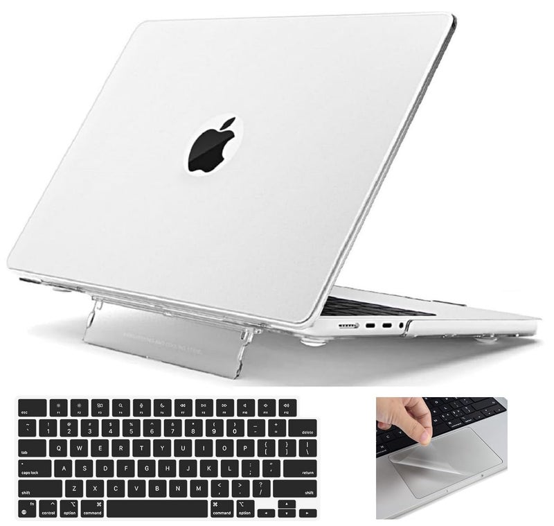 Midkart Kickstand Case Compatible with MacBook Air 13.6 inch M5 M4 M3 M2 Release 2026-2022 A3449 A3240 A3113 A2681 Hard Shell Cover Keyguard Dust Plugs for MacBook Air 13 inch Case, Matte Transparent - Image 1