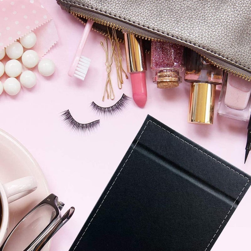 PUSHKH Folding Makeup Mirror with Stand Rectangle Portable Travel Mirror Frameless Adjustable Mirror for Home Office Bedroom Bathroom Travel - Image 3