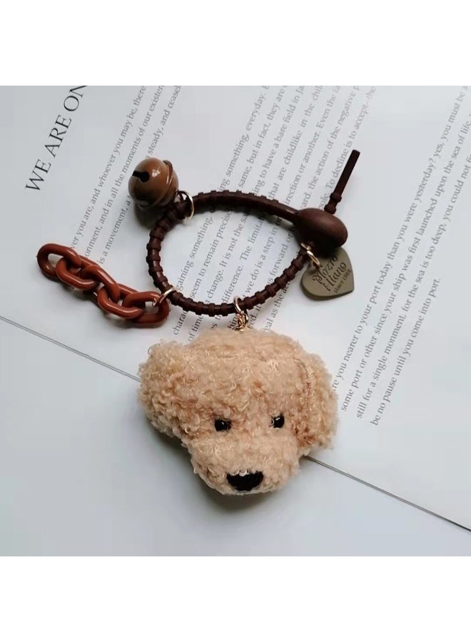 NIBEMINENT Beaded Phone Lanyard, Anti Lost Removable Wrist Strap,Cartoon Teddy Bear Plush Toy Bracelet Pendant, Phone Keychain Lanyard