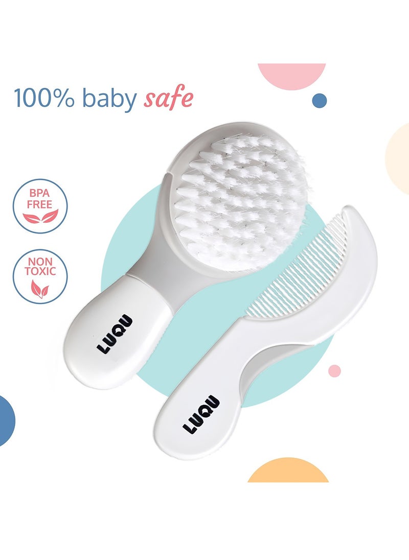 LuQu Comb and Brush Set-Grey-Pack of 5  - Image 2