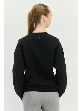Adidas Women Sportswear Fit Long Sleeve Training Sweatshirt, Black  - Image 3