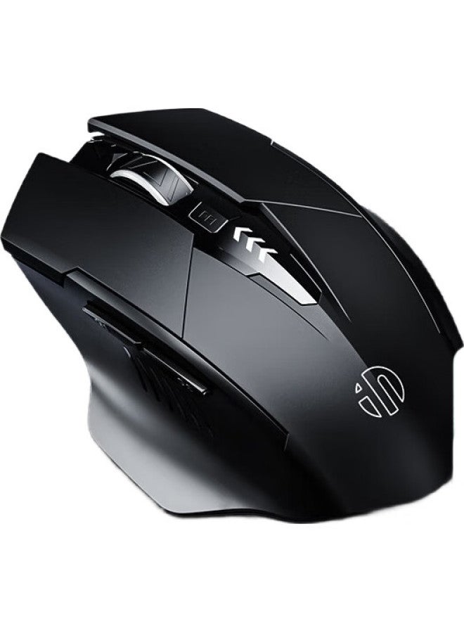 inphic ماوس لاسلكي قابل لإعادة الشحن من الجيل الثاني Pm6، هادئ، مريح، عرض مستوى البطارية، متوافق مع أجهزة الكمبيوتر المكتبية والمحمولة، 2.4G عالمي، محمول، أسود - Image 1