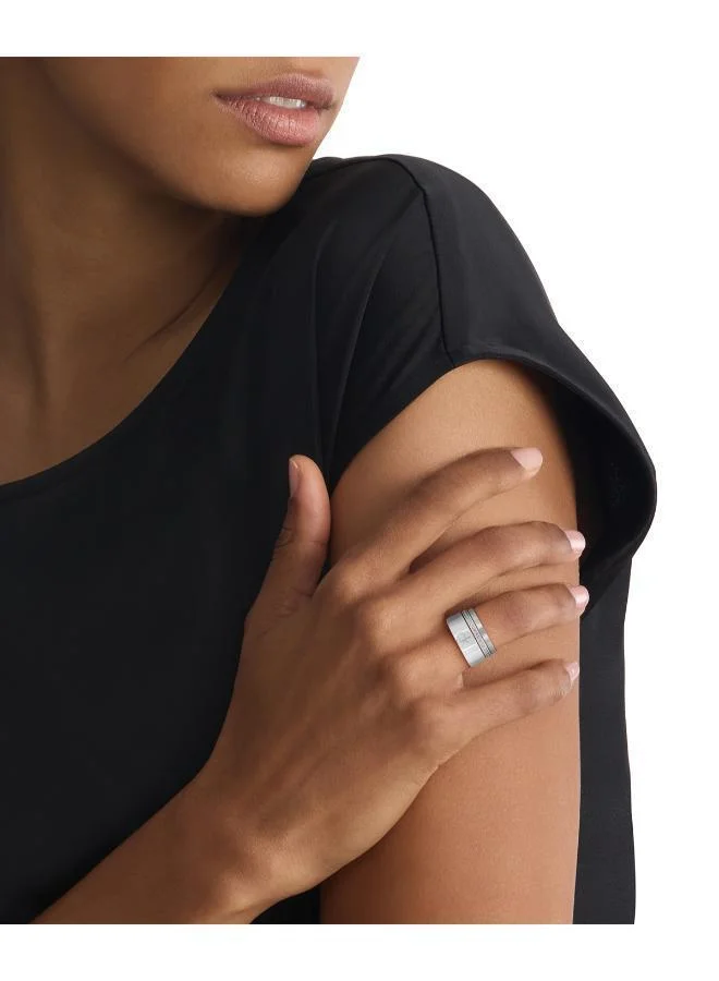 CALVIN KLEIN 3 Rings in Stainless Steel Embellished with Crystals