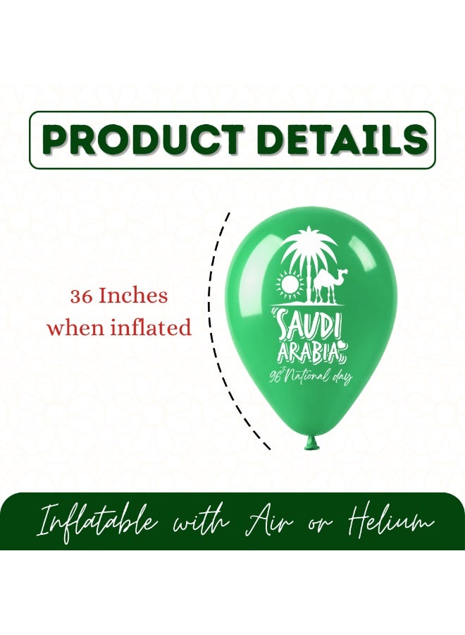 Saudi National Day Latex Balloons – Perfect for Decorating Parties, Schools, and Celebrations – Ideal Souvenir and Party Favor for Celebrating Saudi National Day Events - Image 4