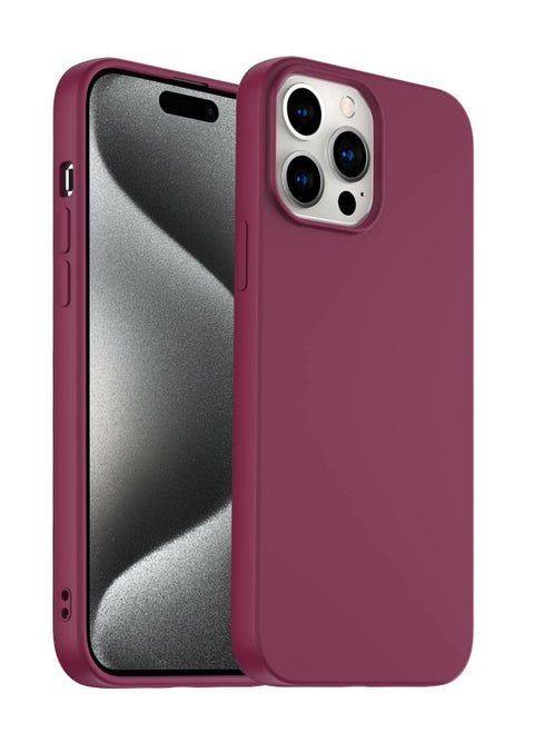 iPhone 15 Pro Max Case Liquid Silicone Gel Rubber Soft Silky Touch Anti Scratch Shockproof Protective Cover 6.7 Inch