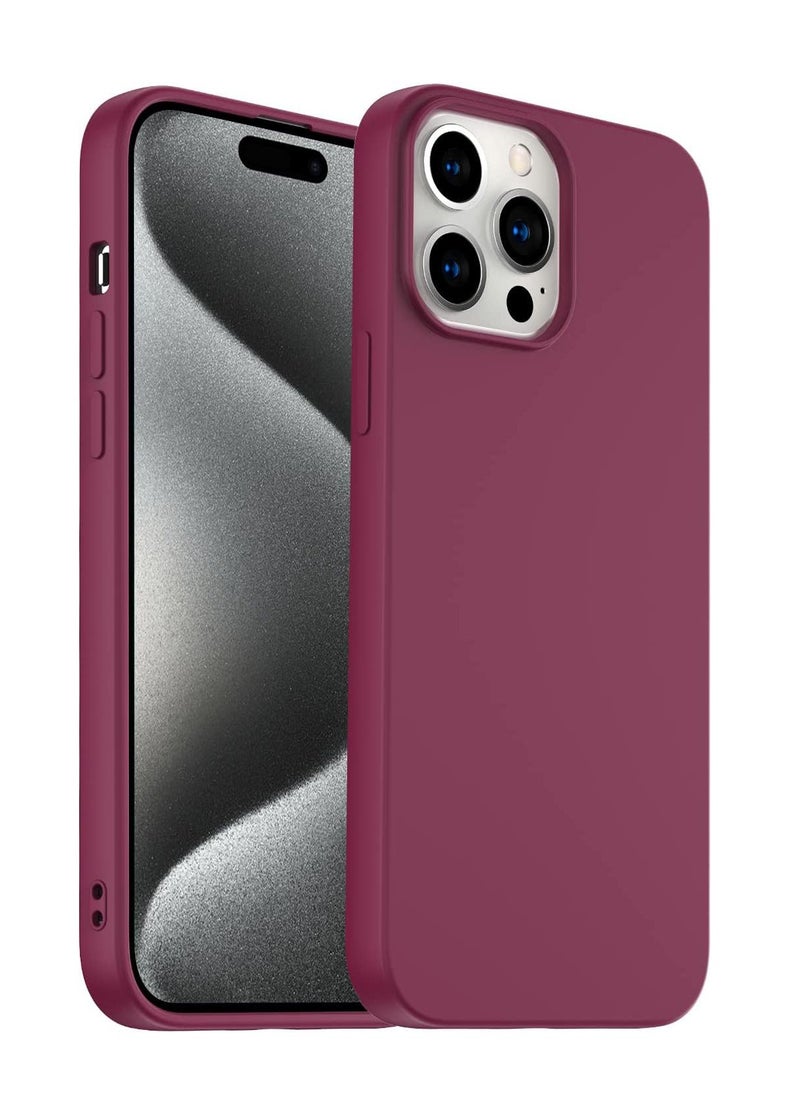 iPhone 15 Pro Max Case Liquid Silicone Gel Rubber Soft Silky Touch Anti Scratch Shockproof Protective Cover 6.7 Inch