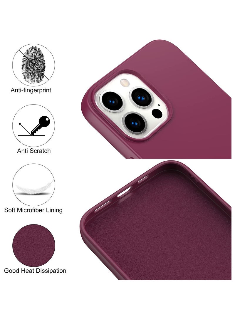 iPhone 15 Pro Max Case Liquid Silicone Gel Rubber Soft Silky Touch Anti Scratch Shockproof Protective Cover 6.7 Inch