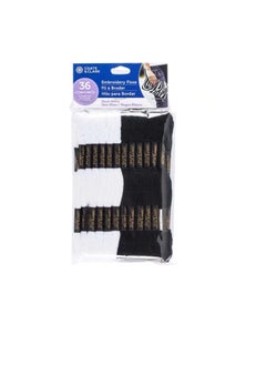 كوتس آند كلارك Coats & Clark خيط تطريز 6 ستراند 36 / Pkg أبيض وأسود  - Image 3