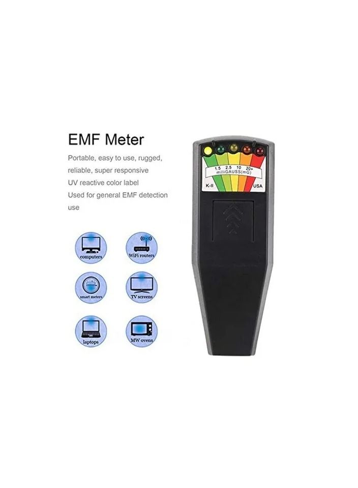 1-Piece EMF Meter Electromagnetic Field Radiation Detector,Handheld Digital LCD Dosimeter Tester - Image 2