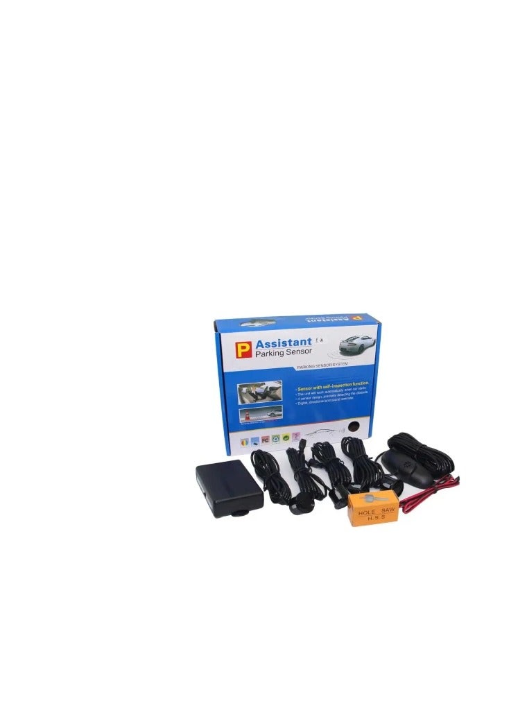 Assistant Rear Parking Sensor Kit Black LED Display Parking Assistants Double CPU Security Reversing Parking Radar Sensor Car Vehicle with 4 Sensors Alarm Buzzer Reminder Safe Driving - Image 2