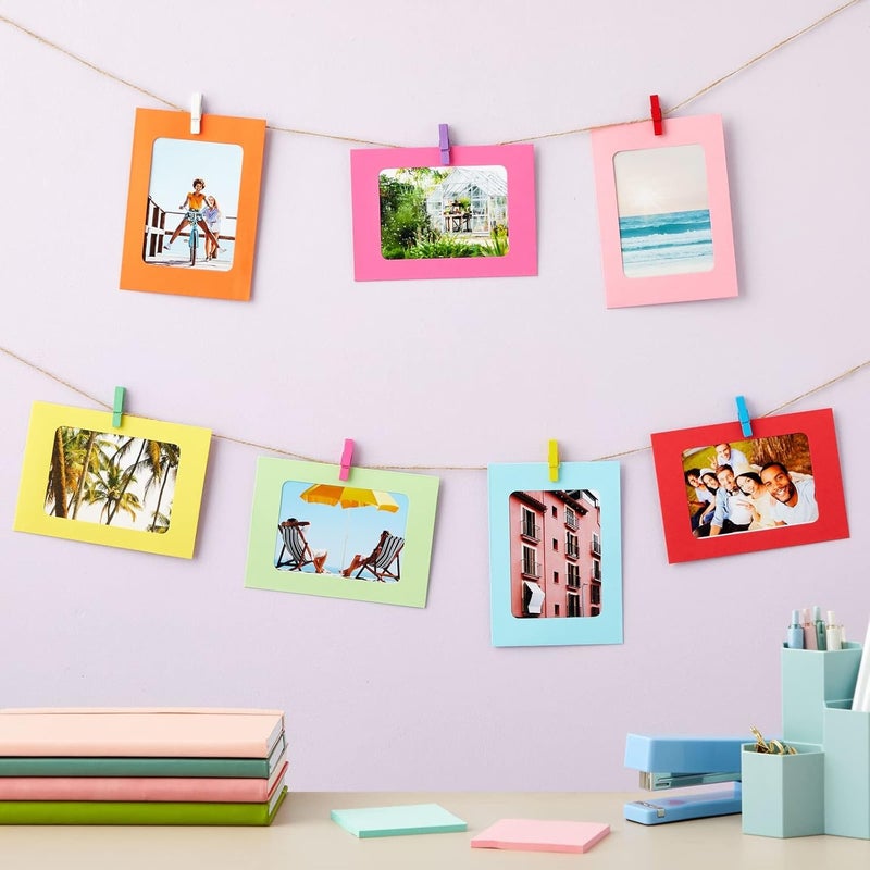 Juvale Juvale Cardboard Paper Picture Frame DIY Hanging Kit 50 Pack 4x6 Inch 10 Colors  - Image 3