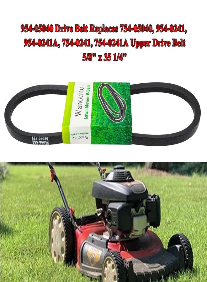 Wanotine 954-05040 Drive Belt Replaces 754-05040, 954-0241, 954-0241A, 754-0241, 754-0241A Upper Drive Belt, Fits MTD Troy-Bilt Craftsman Cub Cadet Lawn Tractor Mowers (5/8" x 35 1/4") - Image 2