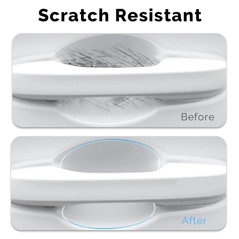 GRTHTATI 10pcs Clear Car Door Handle Scratch Potector TPU Car Door Sticker Universal Protective Films for Vehicles (Clear) - Image 2