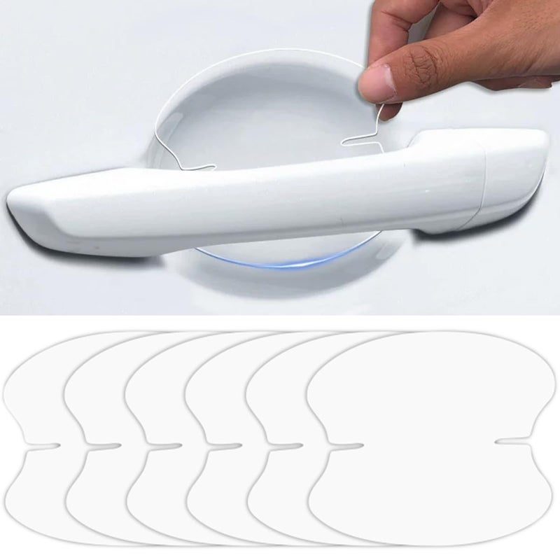 GRTHTATI 10pcs Clear Car Door Handle Scratch Potector TPU Car Door Sticker Universal Protective Films for Vehicles (Clear) - Image 1