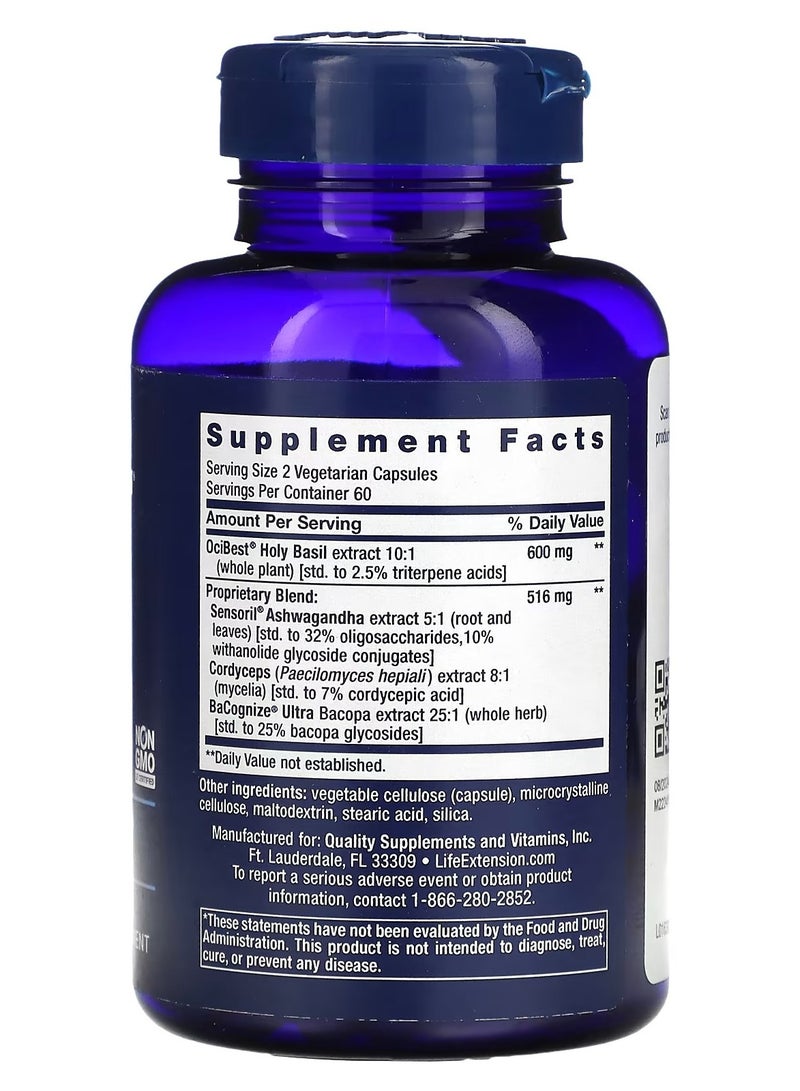 Life Extension, Adrenal Energy Formula, 120 Vegetarian Capsules - Image 2