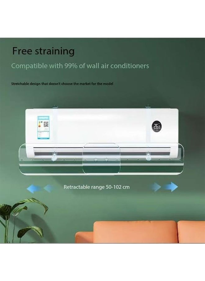 JCB CHIC Air Conditioner Deflector Air Conditioning Wind Shield, Split Ac Adjustable Flow Deflector Preventing Ac From Blowing Directly, Easy Installation Without Punching For Wall, Adjustable Size To Fit All Types And Sizes Of Air Conditioners(MKS-248)  - Image 3