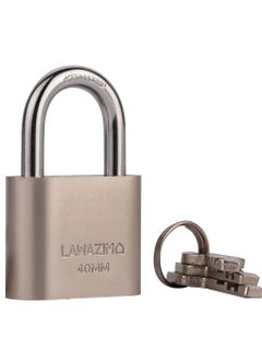 Security Padlock with 3 Keys-40mm-Anti-pick Tamper-proof Weather-resistant Steel Lock Enhanced Security Protection from Theft for Gates Doors Sheds Lockers Toolboxes Bikes Luggage and Cabinets