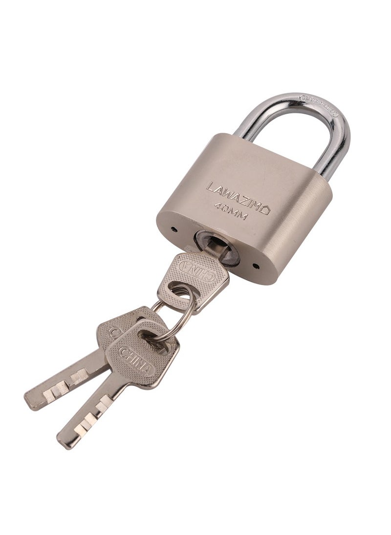 LAWAZIM - Security Padlock with 3 Keys-40mm-Anti-pick Tamper-proof Weather-resistant Steel Lock Enhanced Security Protection from Theft for Gates Doors Sheds Lockers Toolboxes Bikes Luggage and Cabinets - Image 1