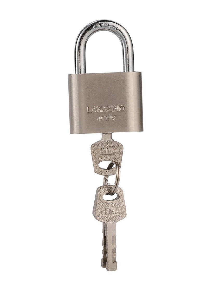 LAWAZIM - Security Padlock with 3 Keys-40mm-Anti-pick Tamper-proof Weather-resistant Steel Lock Enhanced Security Protection from Theft for Gates Doors Sheds Lockers Toolboxes Bikes Luggage and Cabinets - Image 1
