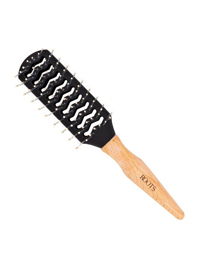 Roots - Roots Wooden Brushes - Damage Free Wet And Dry Hair Brush - For Man And Woman - Bwg42 - Image 1