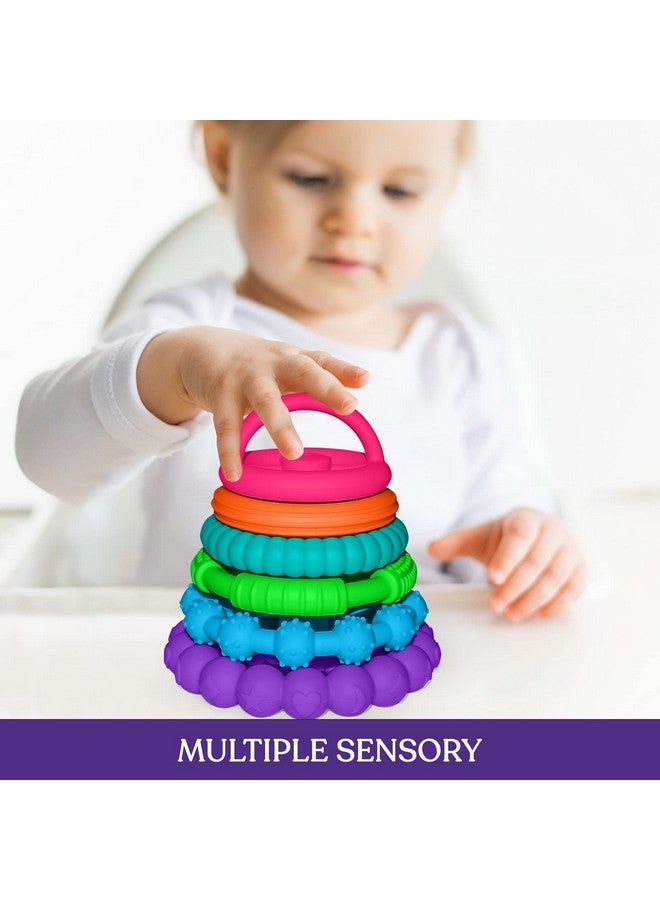 سبريك ألعاب تسنين سيليكون للأطفال | حلقات تسنين ناعمة وتفاعلية وممتعة للأطفال (أولاد وبنات)، متعددة الألوان - Image 1