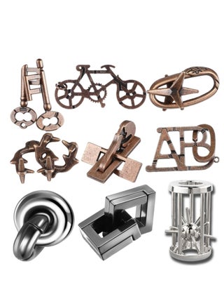 9 Pcs Metal Puzzles, Steel Brain Teaser Puzzles, for Adults 3D Metal Puzzle for Adults Unlock Interlocking Puzzle, Adult Mind Puzzle Game,s IQ Education Puzzle Toys Smart Toy (Exquisite Style) - pzsku/Z654E1F84967A37F4D024Z/45/_/1703838649/f289a6f4-4275-481a-bc55-eba33c7da2f7