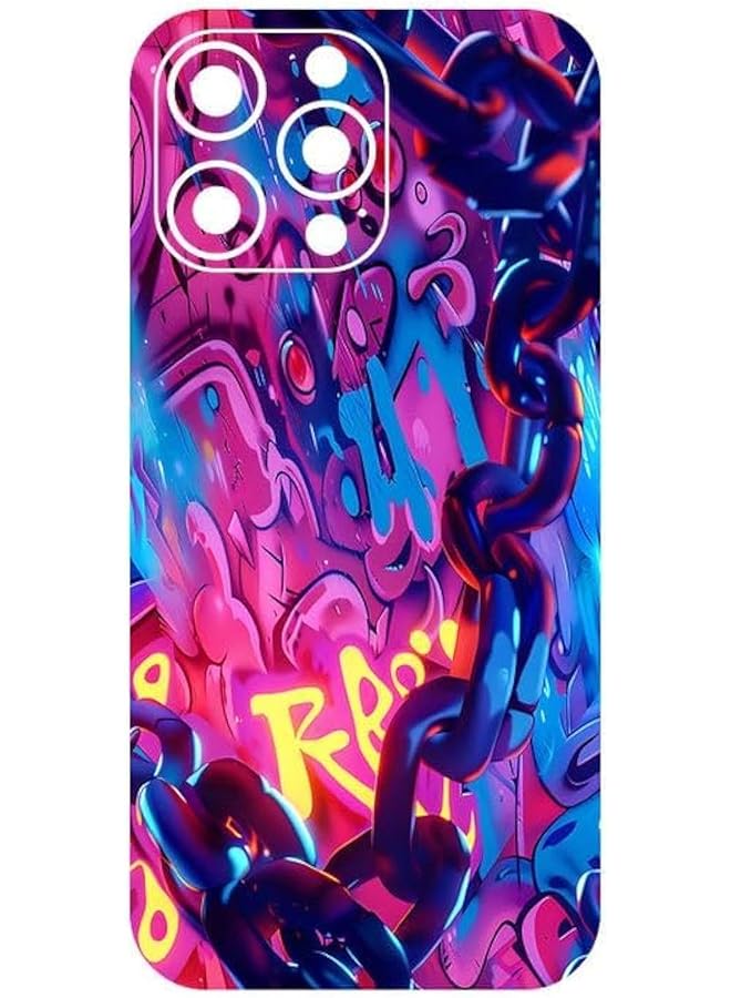 139 ملصق حماية خلفي للهاتف المحمول من Graffiti لهاتف Iphone 16 Pro Max ليس غطاء حماية