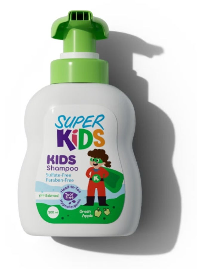 SUPER KIDS Kids Shampoo Green Apple Scent 300 ml - Image 1