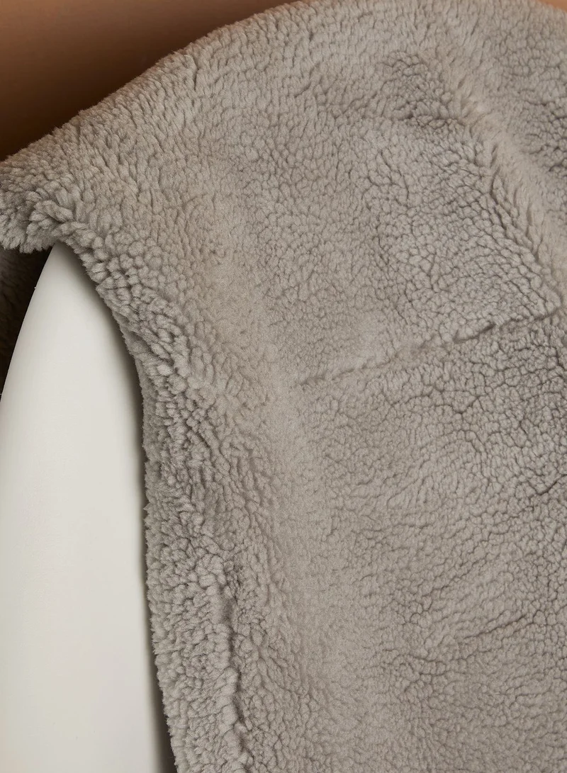 CALVIN KLEIN Sherpa Rib Sweatshirt Throw