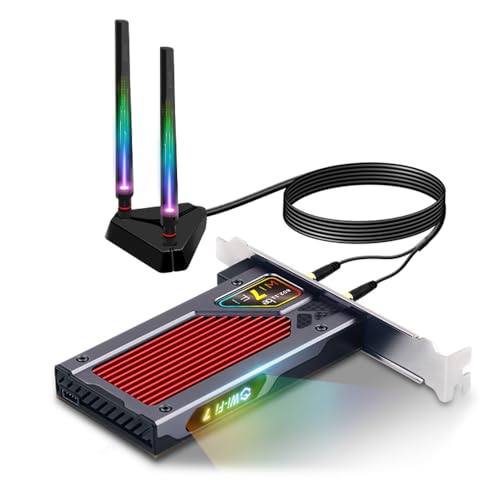 F FENVI FENVi WiFi 7 PCIe Card for Desktop 93Gbps TriBand Adapter with Bluetooth 54 6GHz Band for Gaming Streaming Compatible with Windows 1011 64bitNot Compatible with AMD Motherboard - Image 1