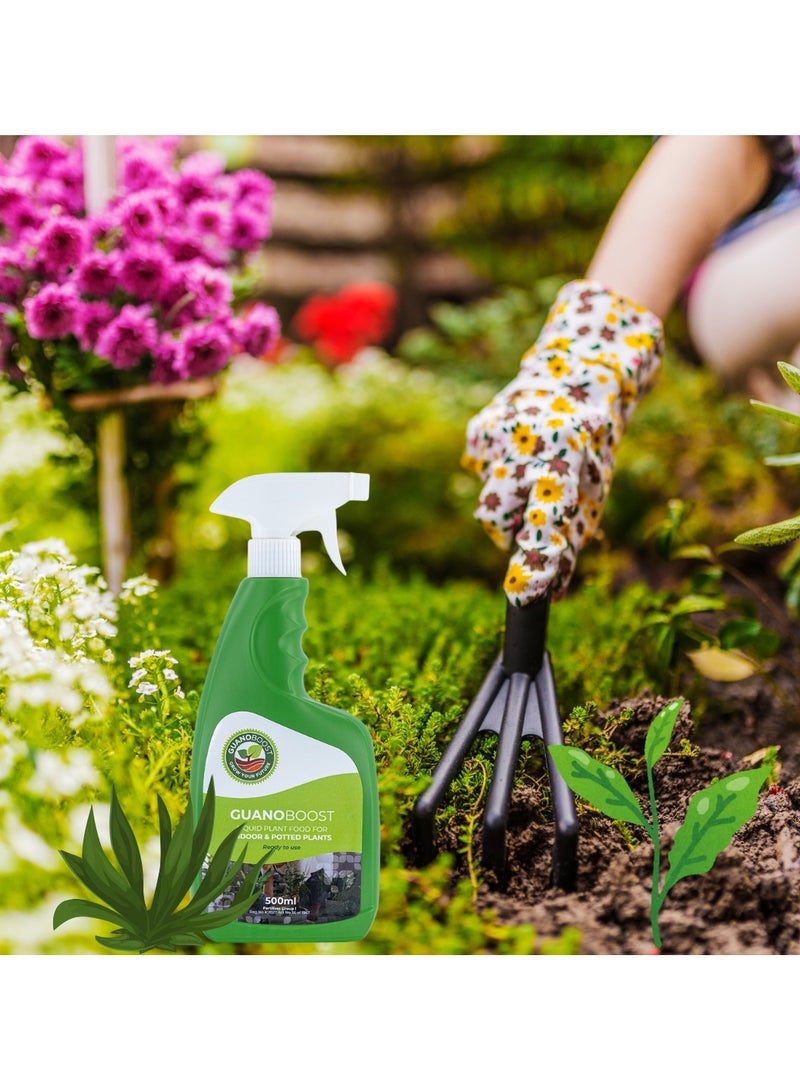 Generic GUANOBOOST 500 ml Organic Liquid Fertilizer Spray, Ready to Use, Sustainably Sourced Seabird Guano, Boosts Root Growth & Soil Health, Safe for Kids & Pets, Indoor & Outdoor, UAE Climate Friendly - Image 4