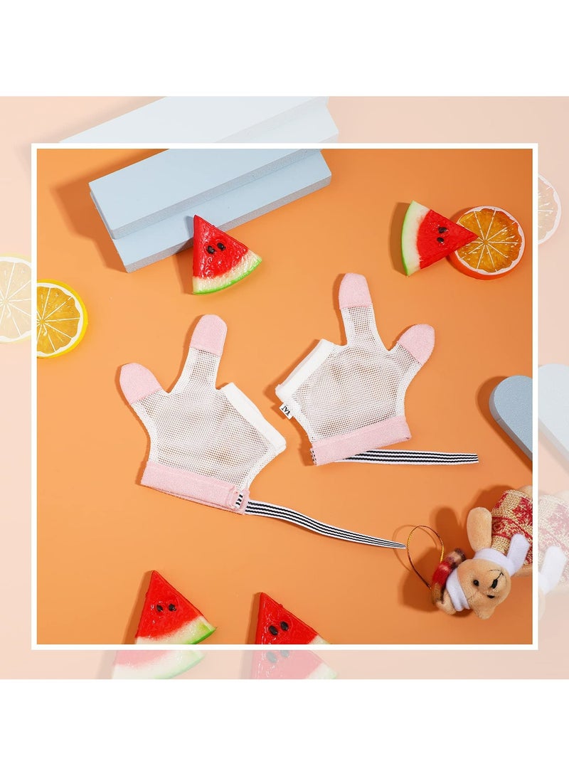 CMGTYYD Baby Stop Thumb Sucking Finger Guard, Breathable Finger Protection Kid, Soft Mesh Fabric Stop Sucking Glove No Scratch Breathable Finger Thumb Protector with Wrist Band for Kids Toddlers (2 pcs) - Image 4