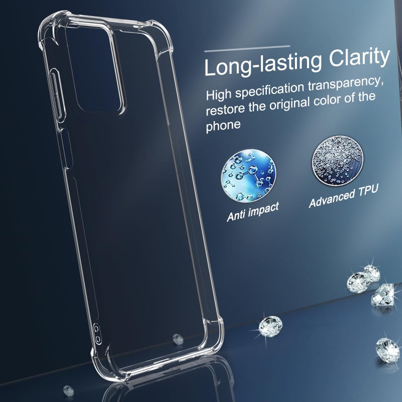 Osophter for Moto G Play 2024 Case: Clear with 2pcs Screen Protector Reinforced Corners TPU Shock-Absorption Flexible for Motorola Moto G Play 4G 2024 Phone Case-Clear - Image 2