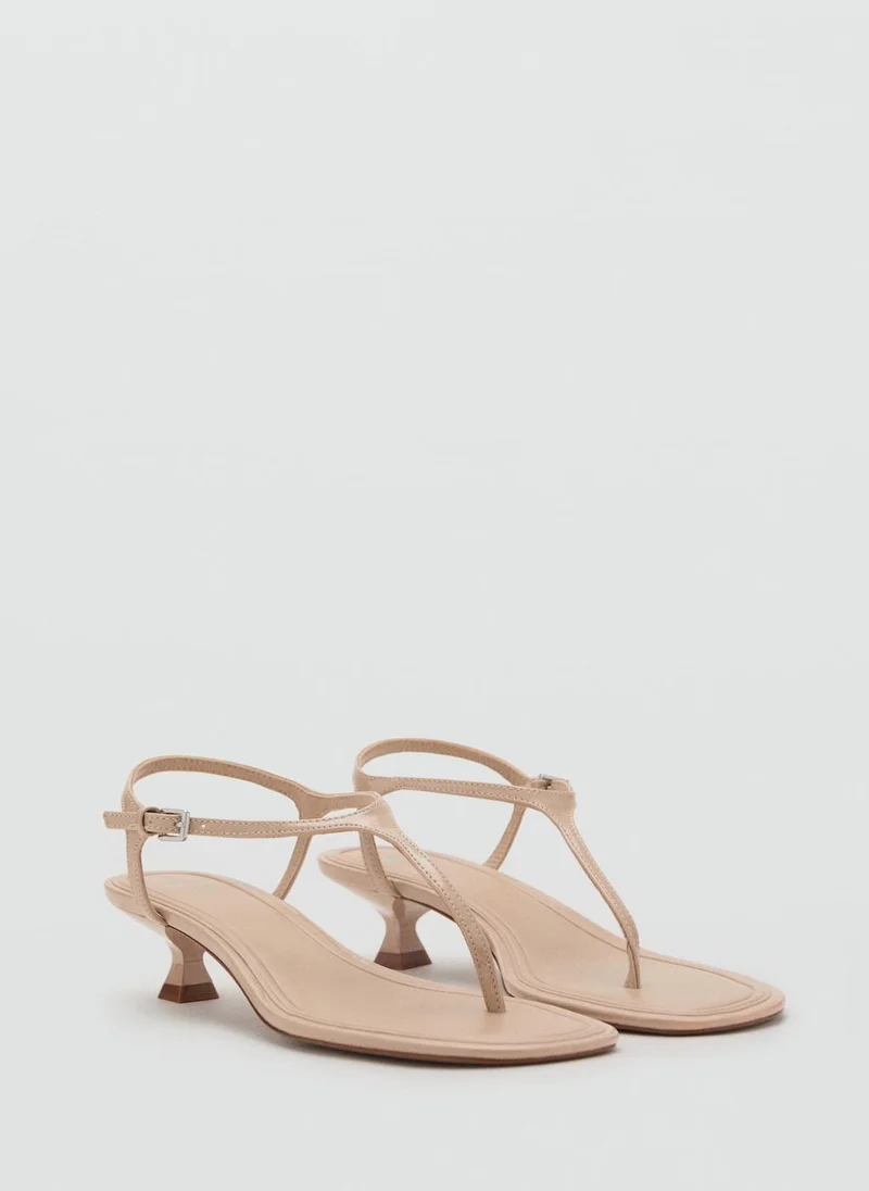MANGO Kitten Heel Sandals With Straps