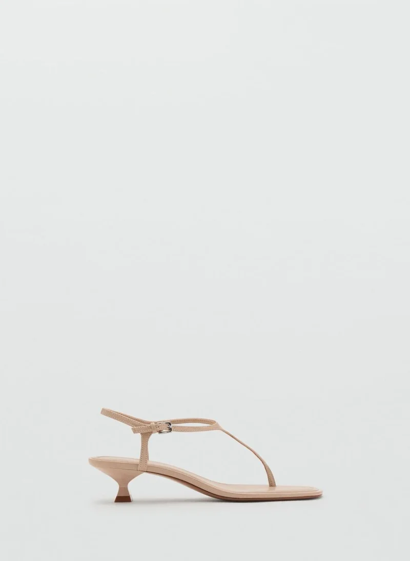 MANGO Kitten Heel Sandals With Straps
