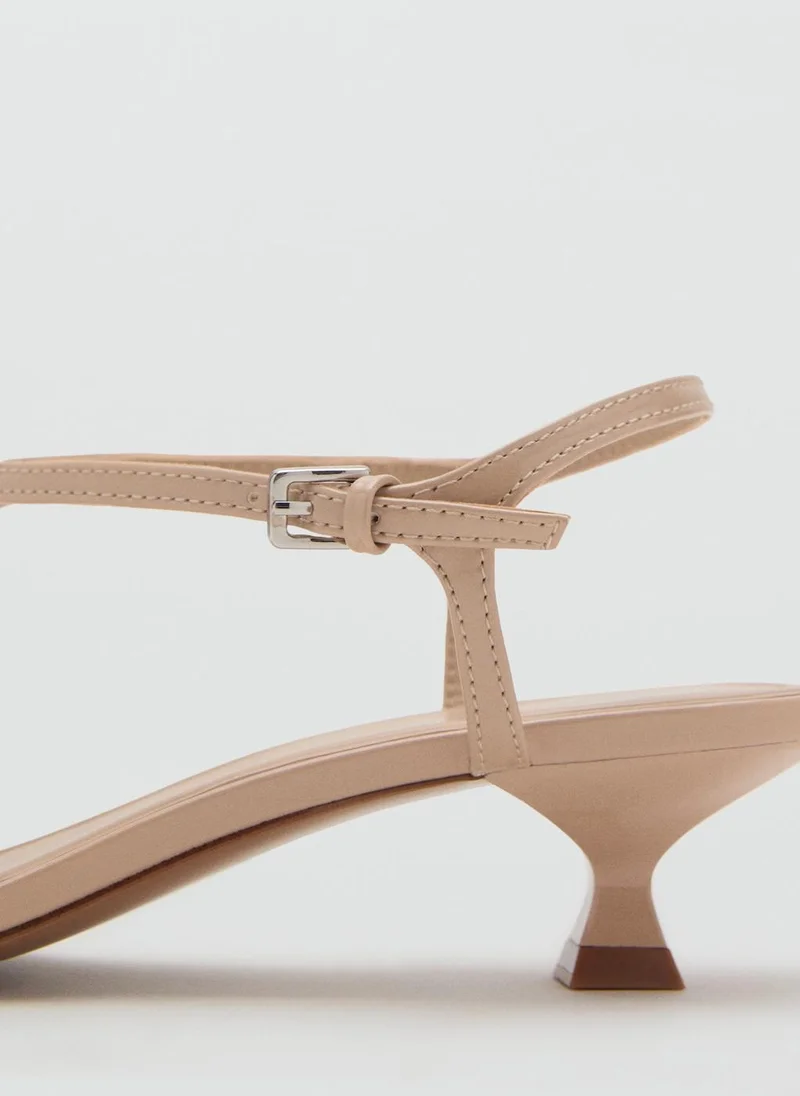MANGO Kitten Heel Sandals With Straps