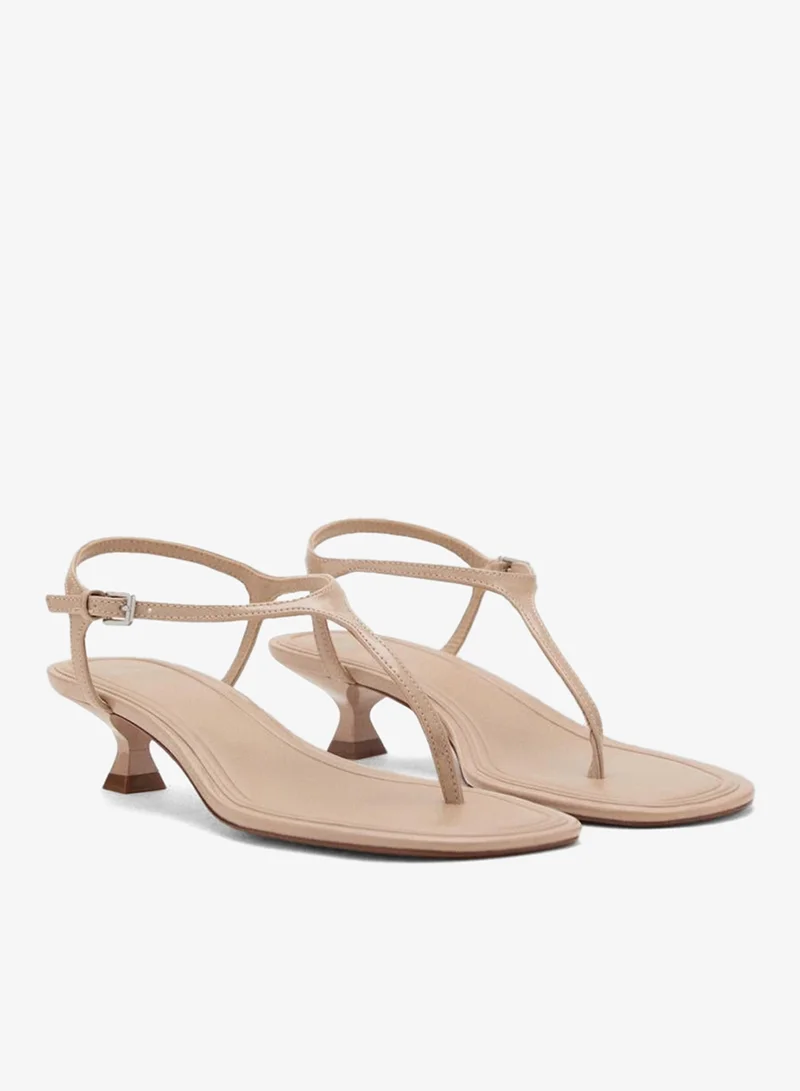 MANGO Kitten Heel Sandals With Straps