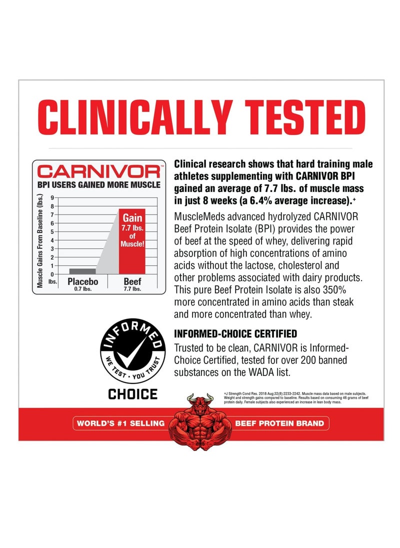 MUSCLEMEDS Beef Protein Isolate Carnivor  Chocolate  4.19lbs (1898.4g)  - Image 3