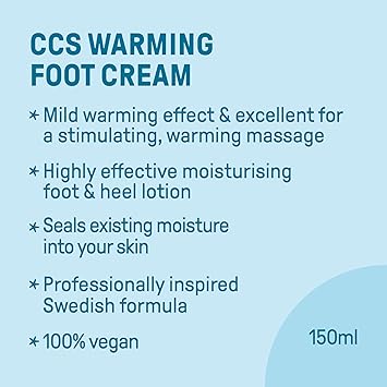CCS Warming Foot Cream 150 ml Moisturise and Soften Dry Skin and Cold Feet with a warming sensation - Image 3